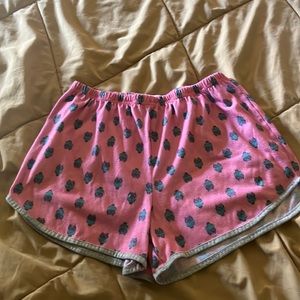 Pink owl shorts